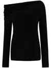 Givenchy Women Top With Draped Collar In Black