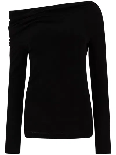 GIVENCHY ASYMMETRIC DRAPED TOP