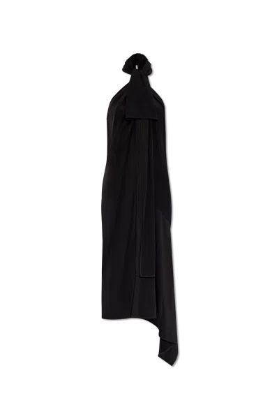 Givenchy Asymmetrical-cut Midi Dress In Black