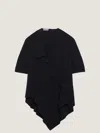Givenchy Asymmetric Dress In Crepe Cady With Bow Detail In Black
