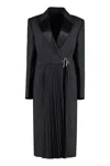 GIVENCHY GIVENCHY ASYMMETRIC FASTENING WOOL COAT