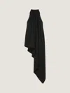 Givenchy Asymmetric Halterneck Dress In Wool In Black
