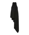 Givenchy Asymmetric Halterneck Dress In Wool In Black