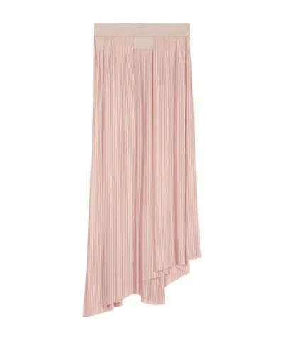 Givenchy Asymmetric Pleated Midi Skirt In Multicolor