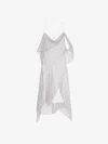 Givenchy Asymmetric Polka Dots Draped Dress In Silk Chiffon