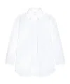 Givenchy Cotton Shirt Asymmetric Hemline Long Sleeves Buttoned Cuffs In White
