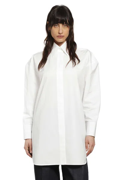 Givenchy Asymmetric Poplin Shirt In White