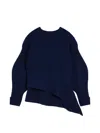 Givenchy Asymmetric Sweater In Wool And Cashmere In Blue