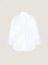 Givenchy Asymmetric Shirt In Poplin In White
