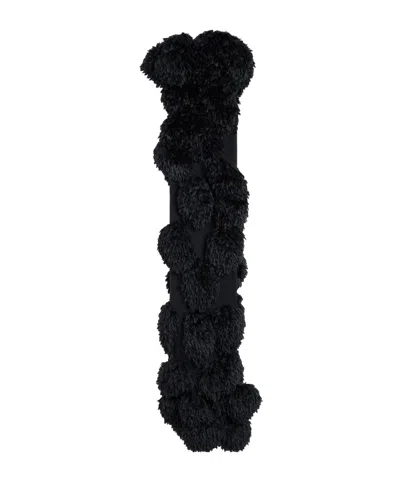 Givenchy Asymmetric Top In Wool With Pompoms In Black