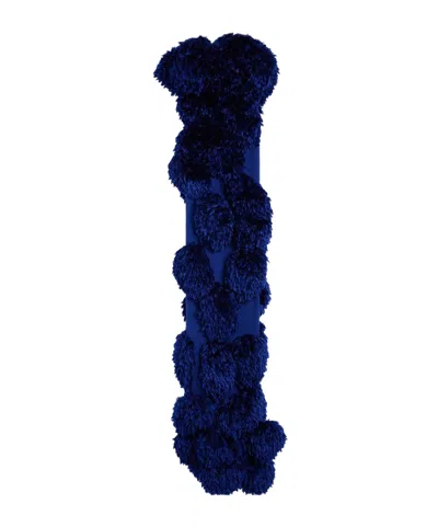 Givenchy Asymmetric Top In Wool With Pompoms In Blue