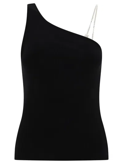 GIVENCHY GIVENCHY ASYMMETRIC TOP WITH CHAIN DETAIL