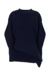 Givenchy Asymmetric Wool-blend Jacket In Blue