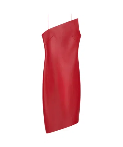 GIVENCHY ASYMMETRIC DRESS IN LEATHER
