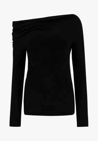 GIVENCHY ASYMMETRICAL DRAPED TOP