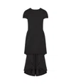 Givenchy Asymmetric Dress In Satin With Crystals In Black