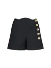 Givenchy Asymmetrical High-waisted Black Wool And Mohair Shorts