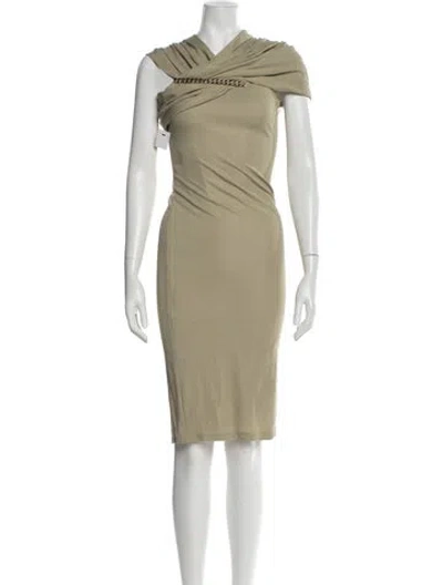 Pre-owned Givenchy Asymmetrical Knee-length Dress In Neutral