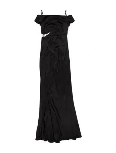 Pre-owned Givenchy Asymmetrical Long Dress In Black