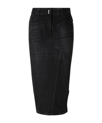 GIVENCHY GIVENCHY ASYMMETRICAL MIDI SKIRT