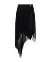 Givenchy Asymmetrical Pleated Skirt In Brown
