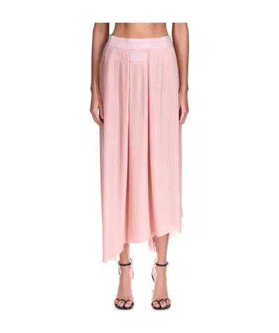 GIVENCHY ASYMMETRICAL PLEATED SKIRT WITH TRIM