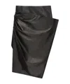 Givenchy Asymmetric Draped Skirt In Leather In Black