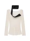 Givenchy Asymmetric-collar Silk Blouse In Neutral