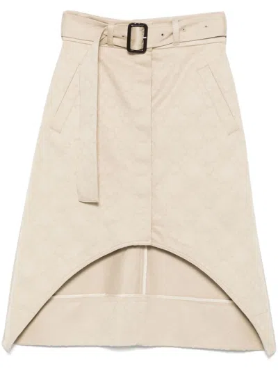 GIVENCHY MONOGRAM 72 ASYMMETRIC MIDI SKIRT