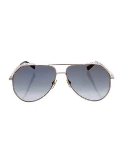 Pre-owned Givenchy Aviator Eyeglasses In Gold