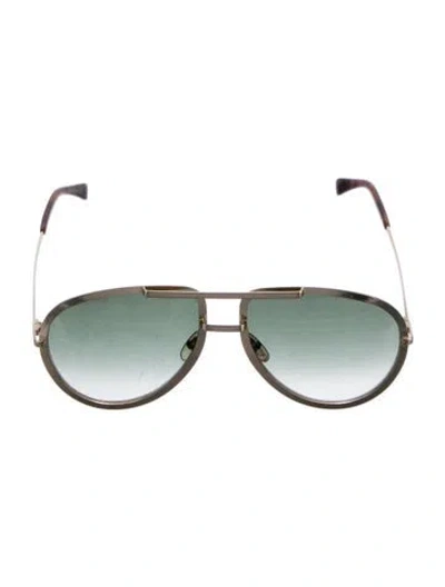 Pre-owned Givenchy Aviator Gradient Sunglasses In Gold