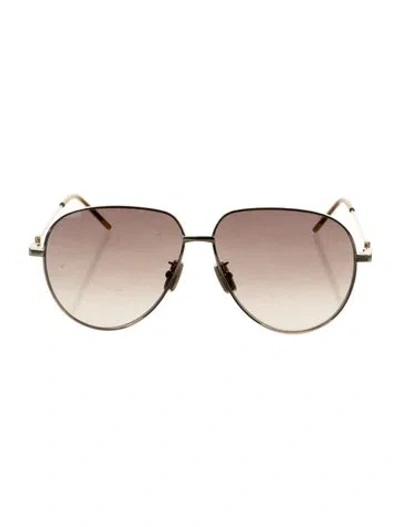 Pre-owned Givenchy Aviator Gradient Sunglasses In Gold/metallic