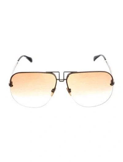 Pre-owned Givenchy Aviator Gradient Sunglasses In Silver