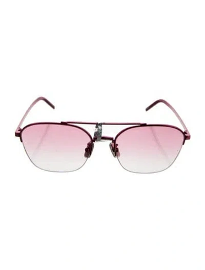 Pre-owned Givenchy Aviator Gradient Sunglasses In Silver