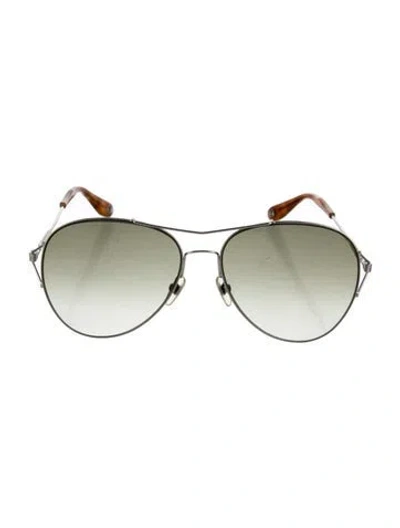 Pre-owned Givenchy Aviator Gradient Sunglasses In Silver