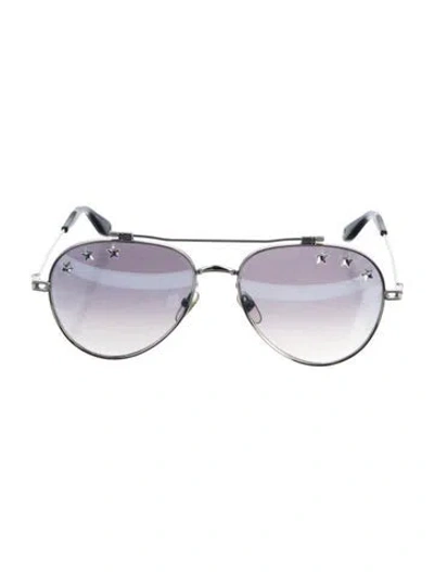 Pre-owned Givenchy Aviator Gradient Sunglasses In Silver