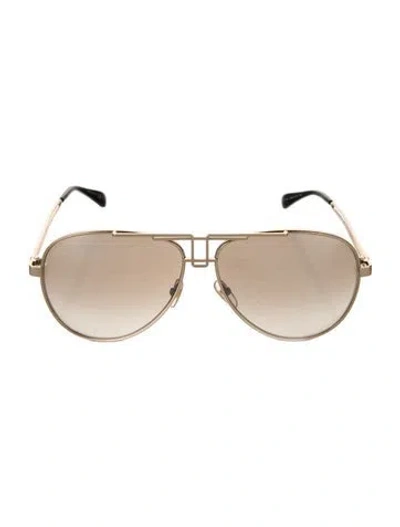 Pre-owned Givenchy Aviator Gradient Sunglasses W/ Tags In Gold