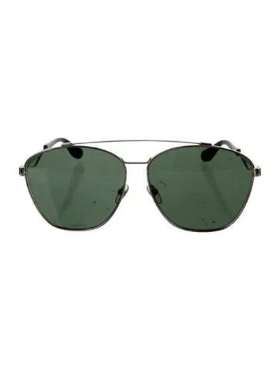 Pre-owned Givenchy Aviator Mirrored Sunglasses In Silver