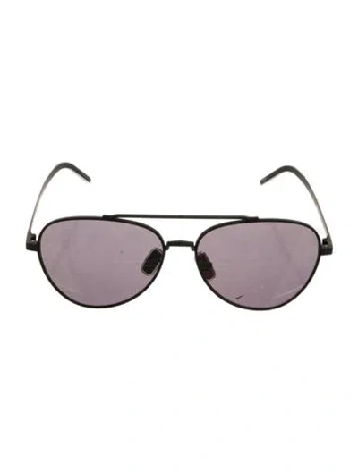 Pre-owned Givenchy Aviator Tinted Sunglasses In Black