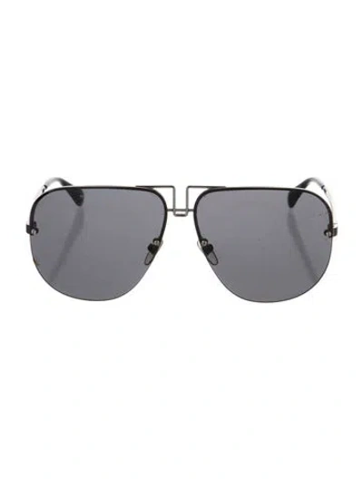 Pre-owned Givenchy Aviator Tinted Sunglasses In Black