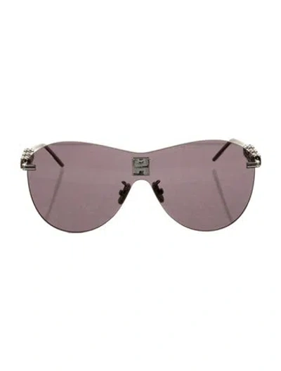 Pre-owned Givenchy Aviator Tinted Sunglasses In Black