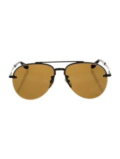 Pre-owned Givenchy Aviator Tinted Sunglasses In Black