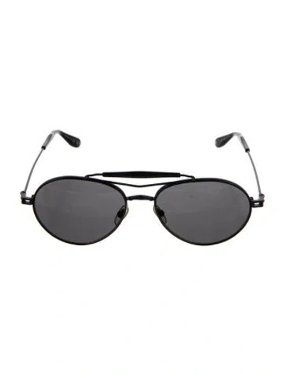 Pre-owned Givenchy Aviator Tinted Sunglasses In Black