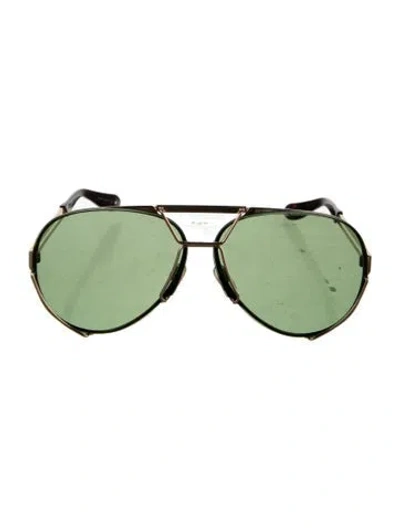 Pre-owned Givenchy Aviator Tinted Sunglasses In Black