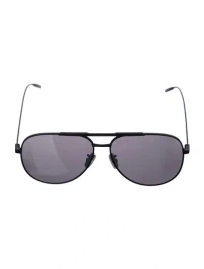 Pre-owned Givenchy Aviator Tinted Sunglasses In Black