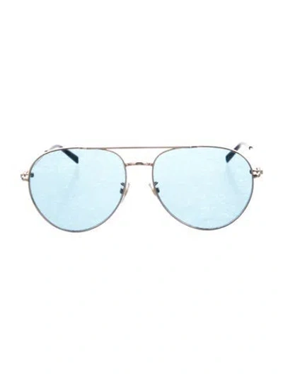 Pre-owned Givenchy Aviator Tinted Sunglasses In Black/gold