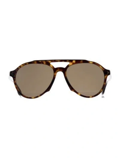 Pre-owned Givenchy Aviator Tinted Sunglasses In Brown