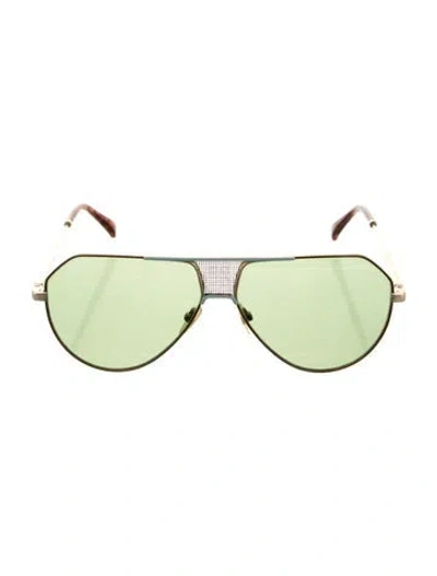 Pre-owned Givenchy Aviator Tinted Sunglasses In Gold
