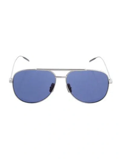 Pre-owned Givenchy Aviator Tinted Sunglasses In Silver