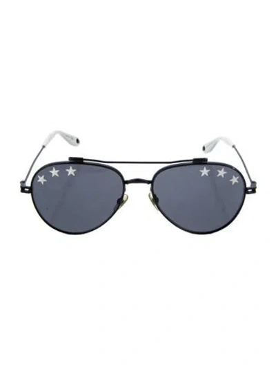 Pre-owned Givenchy Aviator Tinted Sunglasses In White